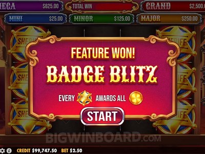 Видеослот Badge Blitz — RTP 96.0%